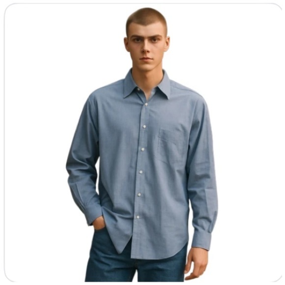 Tom James Other - Tom James ‘Royal Classic’ Men’s Dress Shirt. Blue, White. 17” Neck